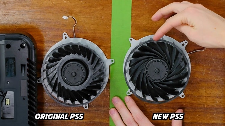 PS5 revize model, fan