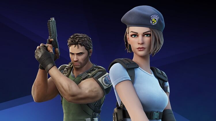 Fortnite, Resident Evil, Chris Redfield, Jill Valentine