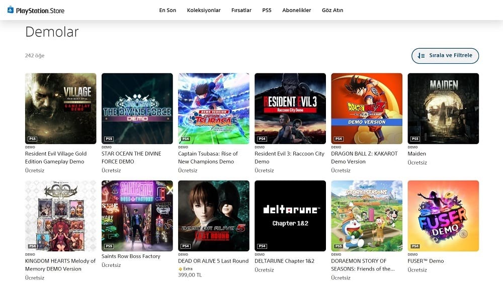 playstation store, ps store, demolar