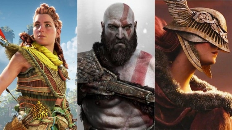 God of War Ragnarok, Elden Ring, Horizon Forbidden West