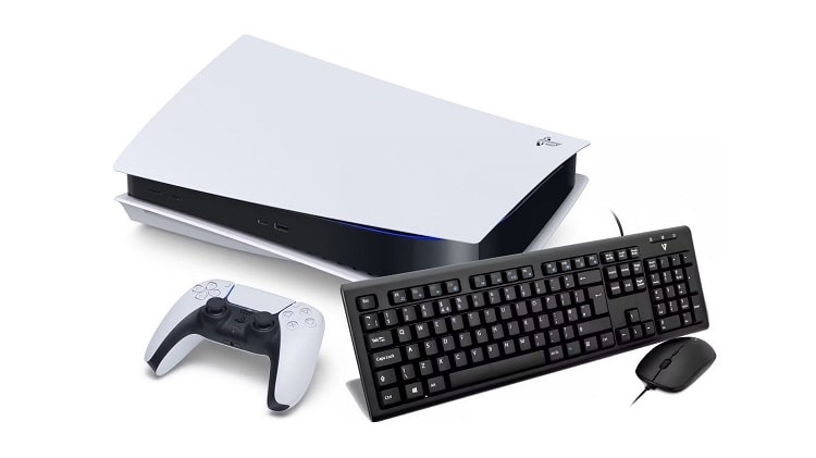 PS5, klavye, fare, bağlama